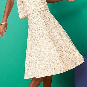 Loft eyelet midi skirt